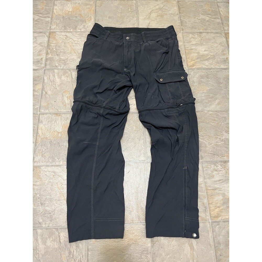 KÜHL Renegade Convertible Pants Mens 34x30 Stealth Zip Off Hiking Cargo Outdoor